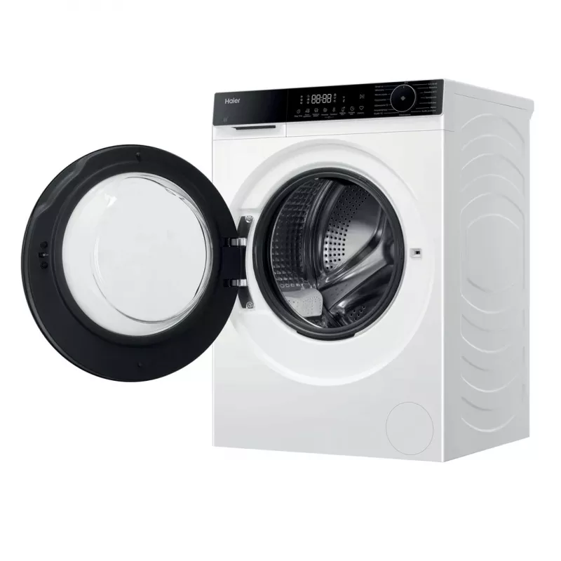 Máquina de lavar roupa de carregamento frontal Haier X5 HW80-BP14357ETUPL 8 kg 1400 rpm com Wi-Fi, vapor, motor inverter - branco