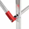 HAILO G60 Andaime em alumínio, 2x12 degraus, altura de trabalho máx. 7,0 m, Prateado/Vermelho