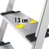HAILO Escadote doméstico L80 ComfortLine alumínio 7 degraus