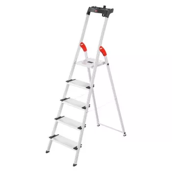 HAILO Escadote doméstico L80 ComfortLine alumínio 5 degraus