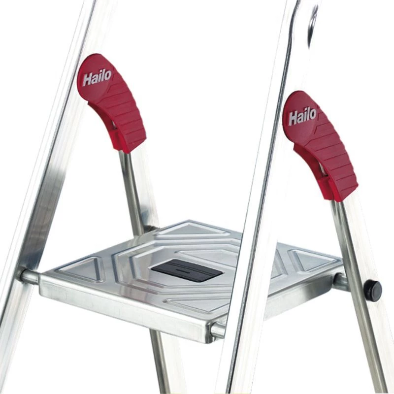 HAILO L60 StandardLine Escadote em alumínio, 6 degraus, 150 kg, EN 131