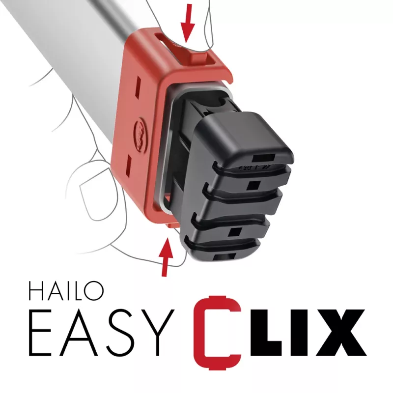 HAILO L80 ComfortLine Escadote em alumínio, 8 degraus