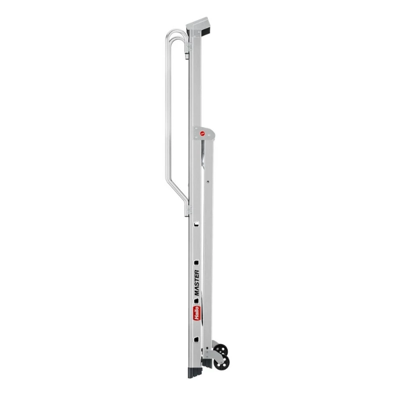 HAILO Master P80 Escadote de plataforma móvel em alumínio, 5 degraus, 150 kg, EN 131