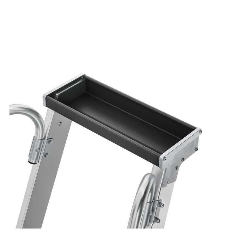 HAILO Master P80 Escadote de plataforma móvel em alumínio, 5 degraus, 150 kg, EN 131