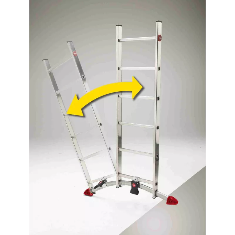 HAILO ProfiLOT Escada combinada S100, alumínio, 3x12 degraus, 150 kg, EN 131 Professional