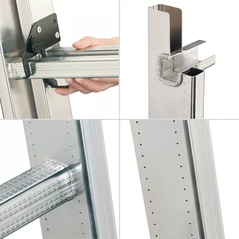 Hailo S100 ProfiLOT Escada combinada, alumínio, 2x6+1x5 degraus, 3 partes, carga máx. 150 kg