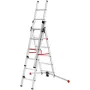 Hailo S100 ProfiLOT Escada combinada, alumínio, 2x6+1x5 degraus, 3 partes, carga máx. 150 kg