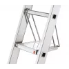 HAILO SavetyLine Degrau adicional para escadas, escadote dobrável de 2 degraus, alumínio, carga 150 kg, TÜV/GS