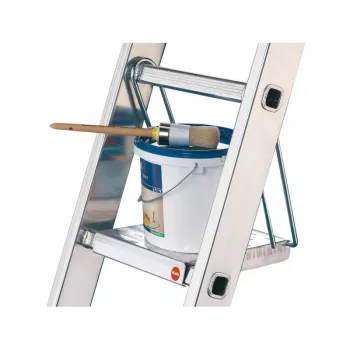 HAILO SavetyLine Degrau adicional para escadas, escadote dobrável de 2 degraus, alumínio, carga 150 kg, TÜV/GS