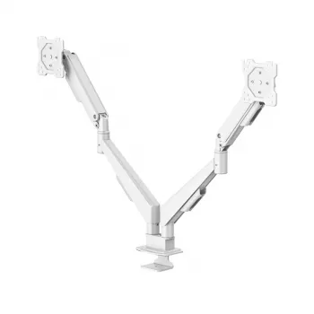 Suporte para dois monitores Hama 00220908, mola a gás, movimento total, 17-35 polegadas, branco