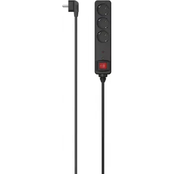 Hama 00223151 Régua de tomadas inteligente, 3 tomadas AC, cabo de 1,4 m, 3680 W, Wi-Fi, Alexa e Google Home, branco