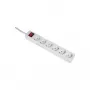 Extensão elétrica Hama 6 tomadas com interruptor e proteção para crianças, cabo de 1,4 m, branco