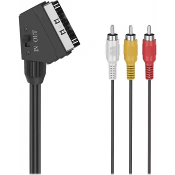 Hama Classic Line cabo SCART para 3 RCA áudio/vídeo, 1,5 m, preto 00305015