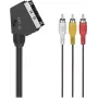 Hama Classic Line cabo SCART para 3 RCA áudio/vídeo, 1,5 m, preto 00305015