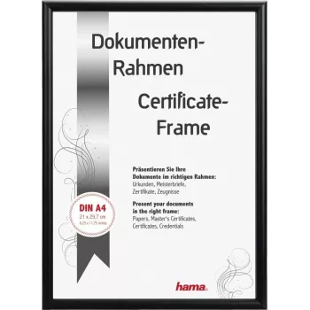 Hama Detroit moldura individual de alumínio em preto, mate, 15 x 20 cm 00175892