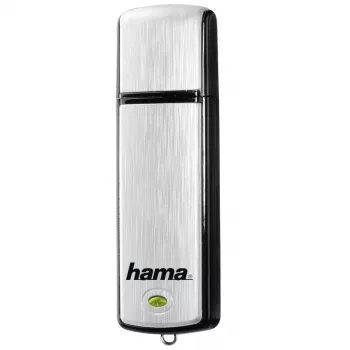 Pen drive Hama FlashPen Fancy 16GB USB 2.0, retrátil, preto/prateado 00181081