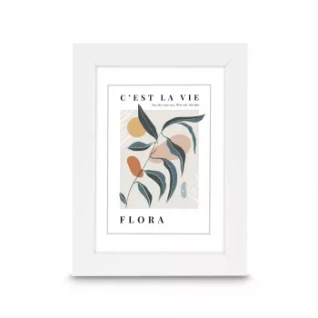 Moldura de plástico Hama Flora, branco, 30 x 40 cm (00193322)