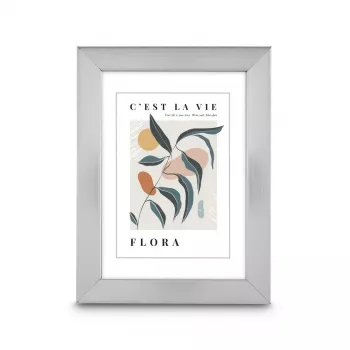 Hama Moldura de plástico Flora, prateada, 30 x 40 cm 00193312