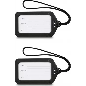 Etiquetas de bagagem Hama, 9 x 5 cm, pack de 2, preto (00178161)