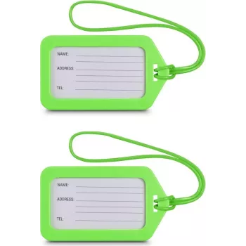 Etiqueta de bagagem Hama, 9 x 5 cm, pack de 2, verde (00178162)