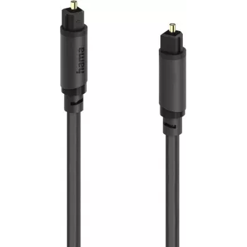 Cabo de áudio ótico Hama, ficha Toslink para ficha Toslink, 0,75 m, preto 00202015