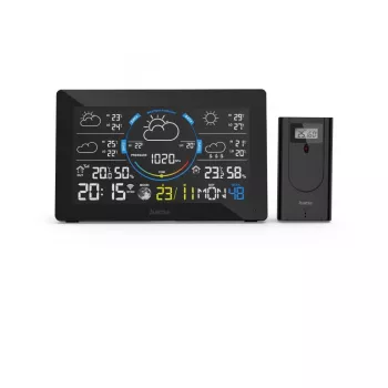 Hama estação meteorológica inteligente com sensor externo, termómetro, higrómetro, barómetro, Wi-Fi, preto (00176675)