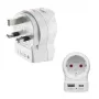 Hama Adaptador de viagem EU para UK 1x USB-A USB-C Power Delivery 20W branco