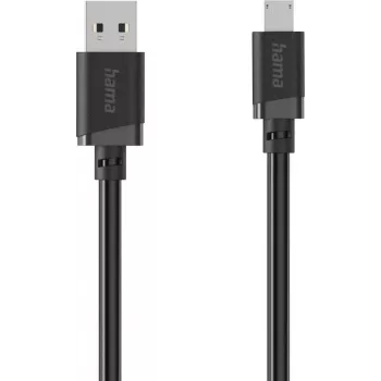 Hama cabo de carregamento e dados USB-A para Micro-USB, 1 m, preto 00201803