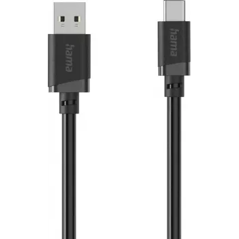 Hama cabo de carregamento e dados USB-A para USB-C, 1 m, preto 00201811
