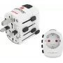 Hama World Travel Pro Adaptador de viagem universal, 3 polos, 1500W, branco 00223465