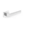 HANDLE DOOR CUBE RT CHROME - Conjunto de puxadores de porta em liga de zinco com cromado polido, com espelho quadrado, reversível para portas interiores, espelho 52x52 mm, puxador 130 mm