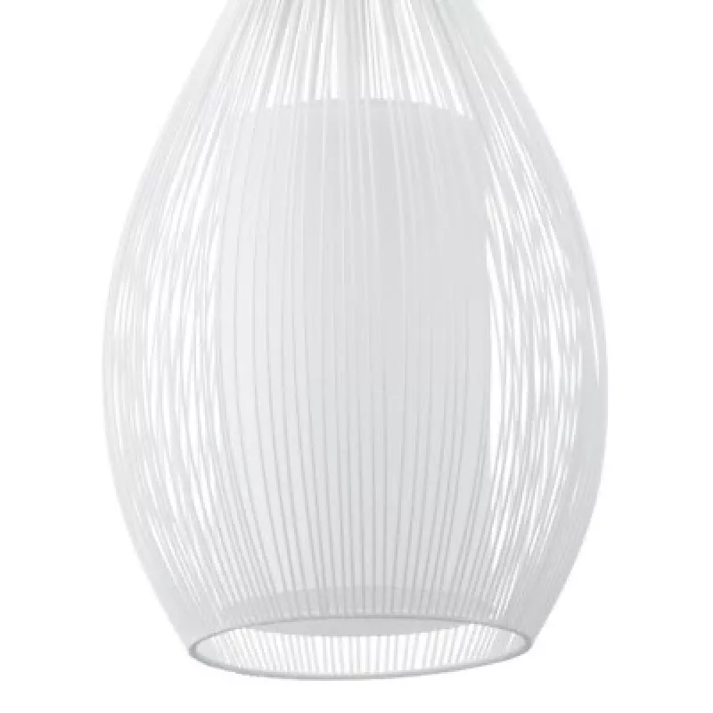 Candeeiro suspenso E27 Glo Razoni 19 cm branco