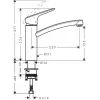 Torneira de cozinha HANSGROHE Logis 160, bica orientável, cromado