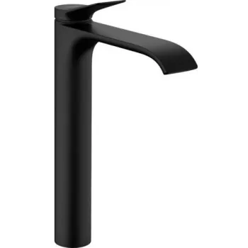 Hansgrohe Vivenis Misturadora monocomando de lavatório 250 preto mate com conjunto de escoamento