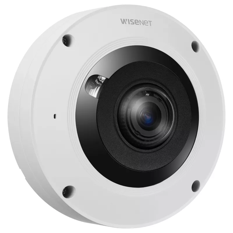 Hanwha XNF-9013RV câmara IP fisheye exterior 12MP com PoE, IR, IP66, IK10