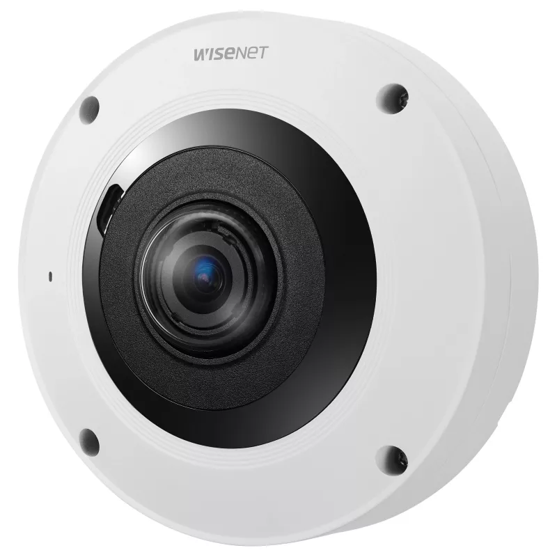 Hanwha XNF-9013RV câmara IP fisheye exterior 12MP com PoE, IR, IP66, IK10