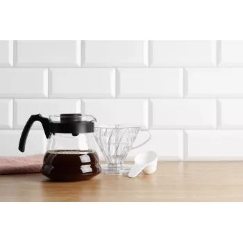 HARIO V60-01 Gotejador de café em plástico Transparente 1-2 Chávenas