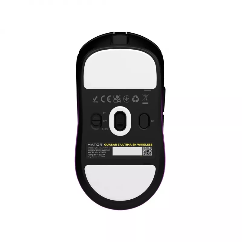 Rato gaming com fios Hator Quasar 3 ULTIMA preto-roxo