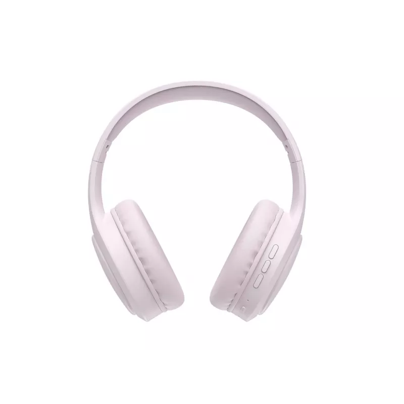 HAV H633BT Auscultadores over-ear sem fios com Bluetooth 5.3, 30 horas de autonomia, design dobrável, microfone integrado, suporte para cartões TF – rosa
