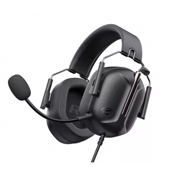 Headset de gaming Havit H2033d - auscultadores over-ear com drivers de 50 mm, LED RGB, microfone, Preto