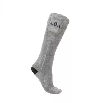 Meias de aquecimento HeatX Everyday com pilhas, tamanho M, preto/cinzento
