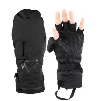 HeatX HEES0029 Luvas Aquecidas com Punho de Malha Pullover, 3 Níveis de Aquecimento, Baterias Recarregáveis, Compatíveis com Ecrã Tátil, Cinzento Escuro, Tamanho XL, Unissexo