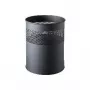 HELIT H2515795 Caixote do lixo em aço com tampa perfurada, 15 litros, preto, redondo