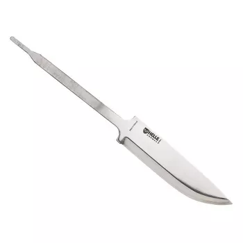 Faca Helle Gaupe K310 Clinch - aço inoxidável laminado triplo, cabo em madeira de bétula maserada, bainha em pele