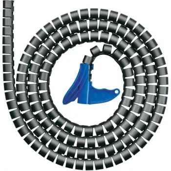 Tubo espiral HellermannTyton HWPP30 para gestão de cabos, polipropileno preto, feixe máx. 30 mm, isento de halogéneos, UL94 HB, -60 a 110 °C 161-64501