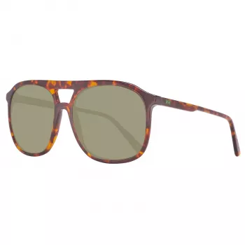 Óculos de sol retangulares desportivos de homem HELLY HANSEN HH5019-C02-55, preto mate, lentes cinzento fumo, 55/17/140 mm