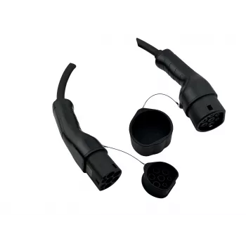 helos Cabo de carregamento EV Type 2 Modo 3, 32A, 22 kW, 3 fases, 3 metros com bolsa