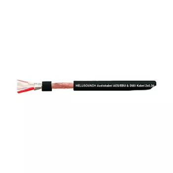 HELUKABEL HELU LIGHT Cabo DMX 2x0,34 mm² Preto Cabo de áudio digital AES/EBU 400032