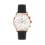 HENRY LONDON relógio de senhora HL39-CS-0036 39 mm caixa de aço inoxidável em tom de ouro rosa mostrador verde bracelete de pele verde