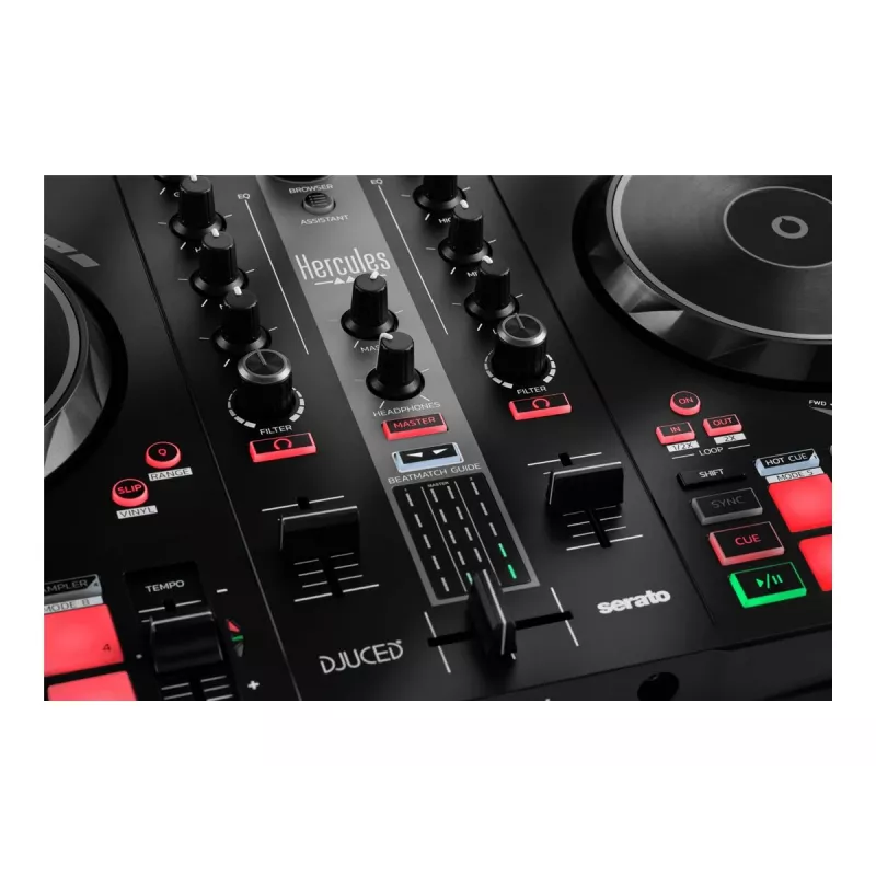 Kit essencial Hercules DJ com DJControl Inpulse 200, colunas DJMonitor 32 e auscultadores HDP DJ45